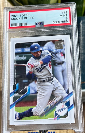 2021 TOPPS #13 MOOKIE BETTS PSA 9 MINT Los Angeles DODGERS Mvp Future HOF 🔥📈