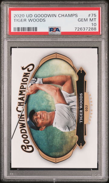2020 Upper Deck Goodwin Champions Tiger Woods #75 PSA 10