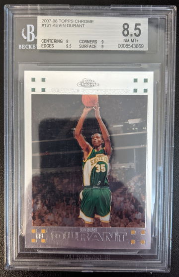 2007 TOPPS Chrome Kevin Durant #131 BGS 8.5 (label issue(