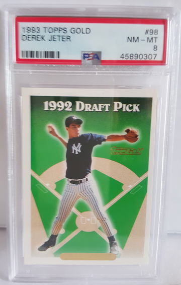 Derek Jeter 1993 Topps Gold PSA 8  #98 Rookie Card RC