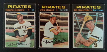 Clemente Stargell Mazeroski HOF Pittsburgh Pirates WS Champs 1971 Topps Lot of 3 🔥⚾🔥⚾