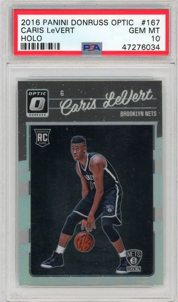 Caris Levert 2016-17 Donruss Optic Holo Refractor Rookie PSA 10 Gem Pacers #167