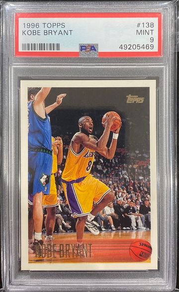 1996 Topps Kobe Bryant PSA 9 Mint Rookie Card RC