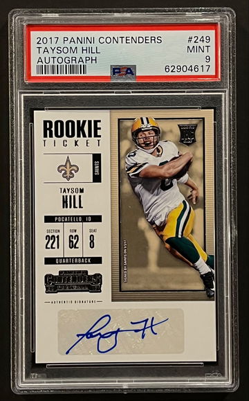 2017 Panini Contenders - TAYSOM HILL - Rookie Auto - PSA 9