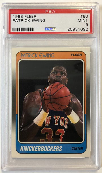 1988 Fleer Patrick Ewing PSA 9