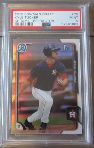 Kyle Tucker 2015 Bowman Chrome Draft Refractor #75 Mint PSA 9