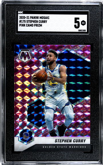 2020-21 Panini Mosaic #175 Stephen Curry Pink Camo Prizm