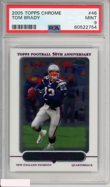 2005 TOPPS CHROME TOM BRADY #46 NEW ENGLAND PATRIOTS PSA 9 MINT