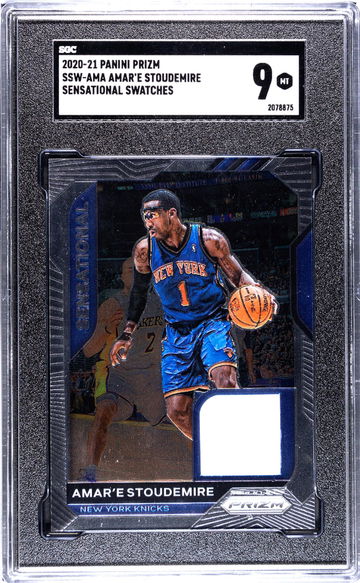 2020-21 Panini Prizm Sensational Swatches Amar'e Stoudemire #SSW-AMA Patch SGC 9