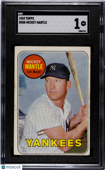 1969 Topps Mickey Mantle #500 SGC 1