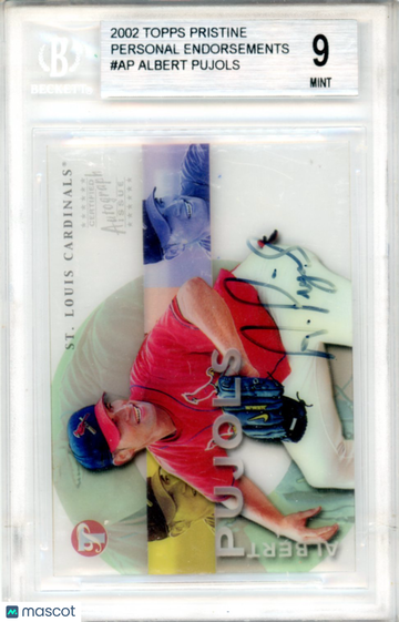 2002 Topps Pristine Personal Endorsements Albert Pujols A #AP BGS 9 Auto Not Available