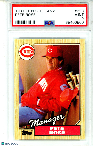 1987 Topps Tiffany Pete Rose #393 PSA 9