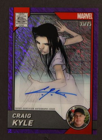 2025 Topps Marvel Chrome Purple Refractor Craig Kyle #AA-CK Auto /75
