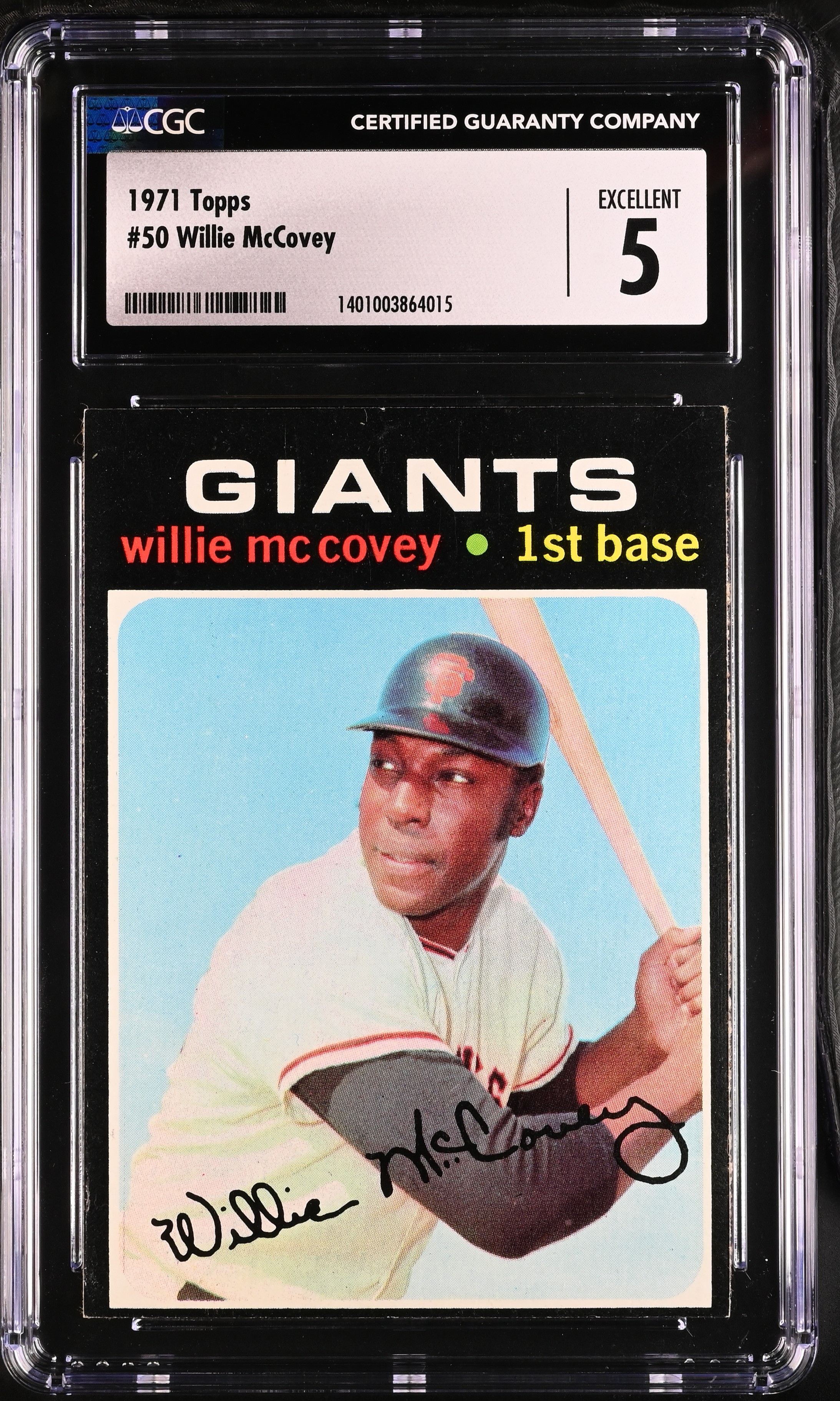 1971 Topps Willie Mccovey #50 CGC 5 P1365