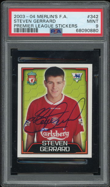 2003-2004 Merlin's Premier League Stickers Steven Gerrard PSA 9 #342 POP 1
