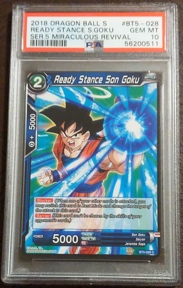 2018 Dragon Ball Super, Ready Stance Son Goku, #BT5-028, PSA 10