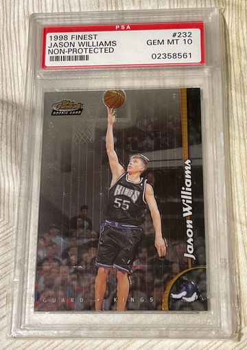 1998 Topps Finest Jason Williams RC Rookie non-protected psa 10 gem mint