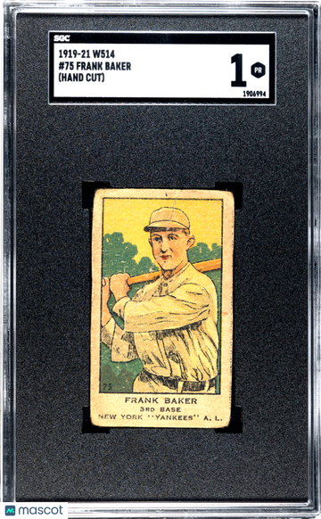 1919-21 W514 (W514) Frank Baker #75 SGC 1