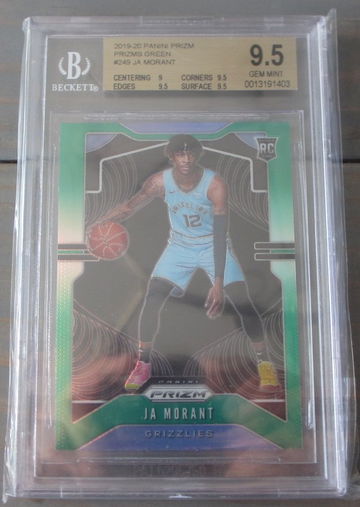 Ja Morant RC 2019 Panini Prizm Green Refractor BGS 9.5
