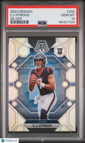 PSA 10 2023 Panini Mosaic CJ Stroud Silver Rookie #292