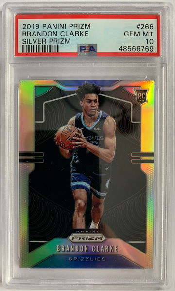 2019 Panini Prizm Brandon Clarke Silver Prizm PSA 10 Gem Mint