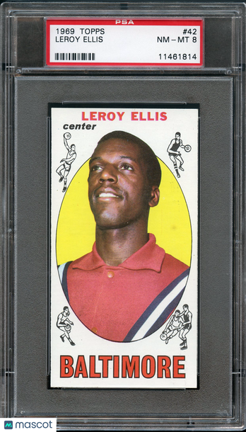 1969 Topps Leroy Ellis #42 PSA 8