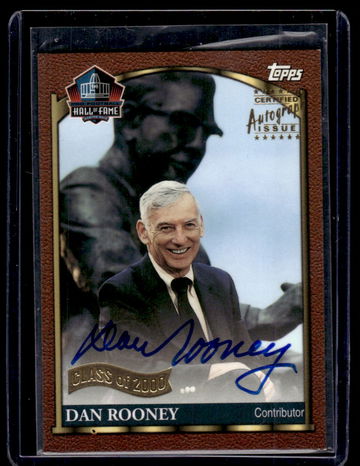 2000 Topps Hall of Fame Dan Rooney #HOF4 Auto