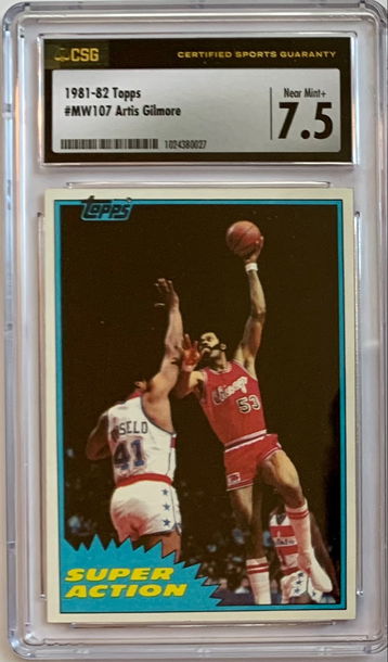 1981 - 82 Topps Basketball #107 - Mid West - Artis Gilmore Super Action CSG 7.5