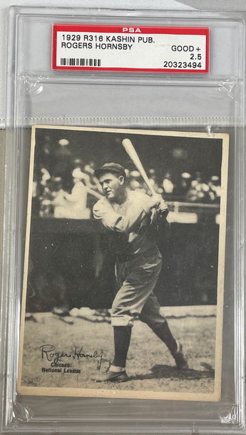 1929 R316 Kashin Rogers Hornsby PSA 2.5 
