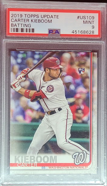 2019 Topps Update #US109 Carter Kieboom RC Batting PSA Mint 9