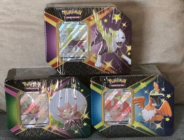 Pokemon Shining Fates V Tins. 3 Tin Lot.