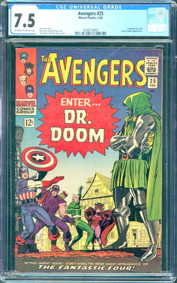 Avengers #25 (1966) CGC 7.5 - O/w to white; Doctor Doom and Fantastic Four app.