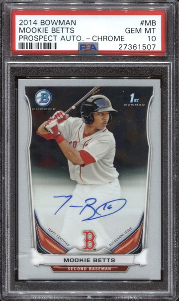 2014 Bowman Chrome Mookie Betts RC Auto PSA 10