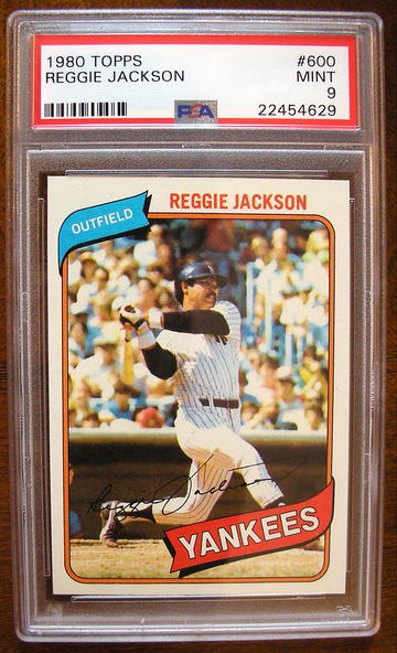 Reggie Jackson 1980 Topps #600 PSA 9