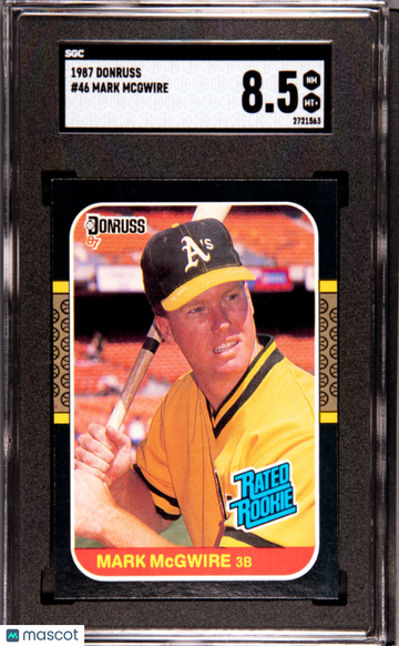1987 Donruss Mark Mcgwire #46 SGC 8.5