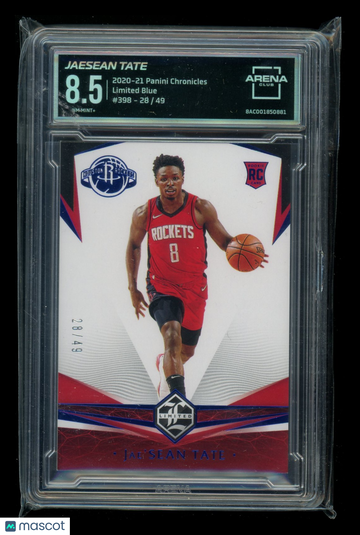 2021 2020-21 Panini Chronicles Limited Blue Jae'Sean Tate #398 /49 RC Arena Club 8.5
