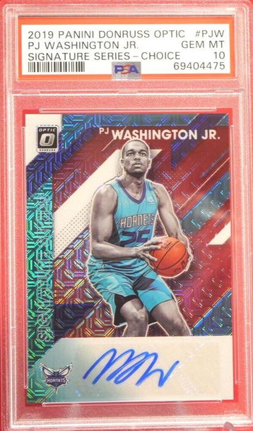PJ Washington AUTO Signature Series CHOICE Donruss OPTIC PSA 10