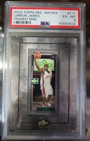 2003 Topps Rookie Matrix Mini Lebron James PSA 6