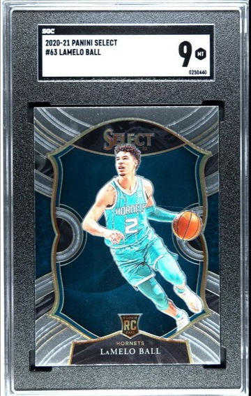 2020-21 Select Concourse #63 LaMelo Ball RC Rookie SGC 9 Mint