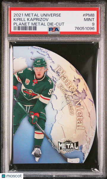 Kirill Kaprizov 2021-2022 Skybox Metal Universe Planet Metal Die-Cut #PM8 PSA 9