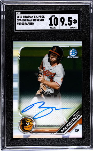 2019 Bowman Chrome #CPA-RM Ryan McKenna SGC 9.5