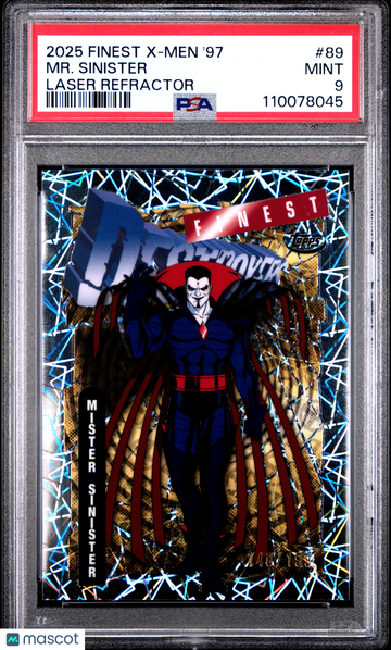 2025 Topps Finest X-Men '97 Mister Sinister #89 PSA 9