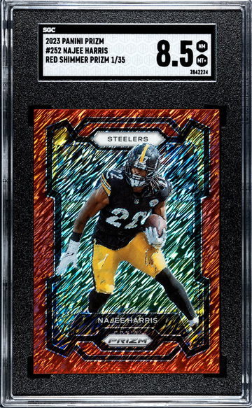 2023 Panini Prizm Red Shimmer Najee Harris #252 1/35 SGC 8.5
