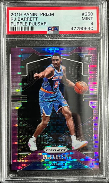2019 Panini Prizm Purple Pulsar /35 RJ Barrett Rookie RC PSA 9 MINT