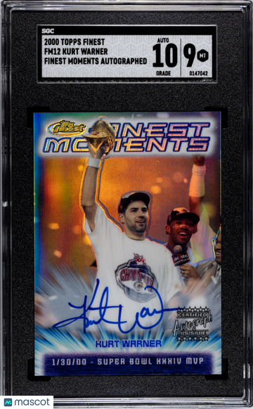 2000 Topps Finest Kurt Warner #FM12 SGC 9