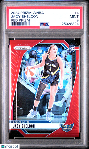2024 Panini Prizm WNBA Jacy Sheldon #4 Red PSA 9