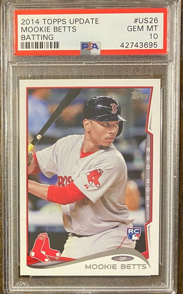 2014 Topps Update Batting Mookie Betts ROOKIE RC #US26 PSA 10 GEM MINT 