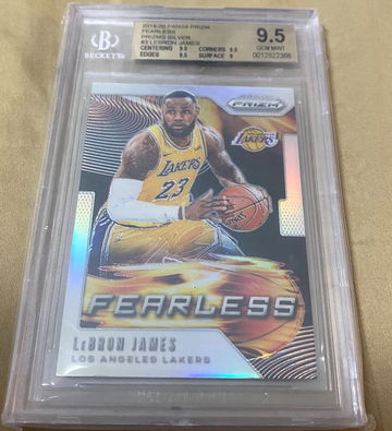 2019-20 Panini Prizm #3 LEBRON JAMES Fearless Silver Prizm BGS 9.5 GEM MINT