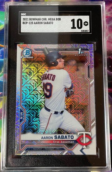 2021 Bowman Chrome Mega Box Mojo BCP-125 Aaron Sabato SGC 10