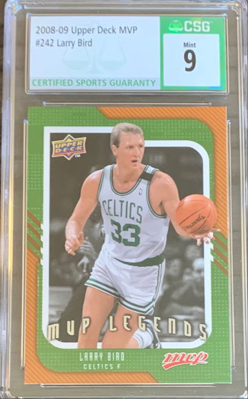 2008-09 Upper Deck MVP Basketball Legends #242 Larry Bird - Graded CSG 9 Mint MT